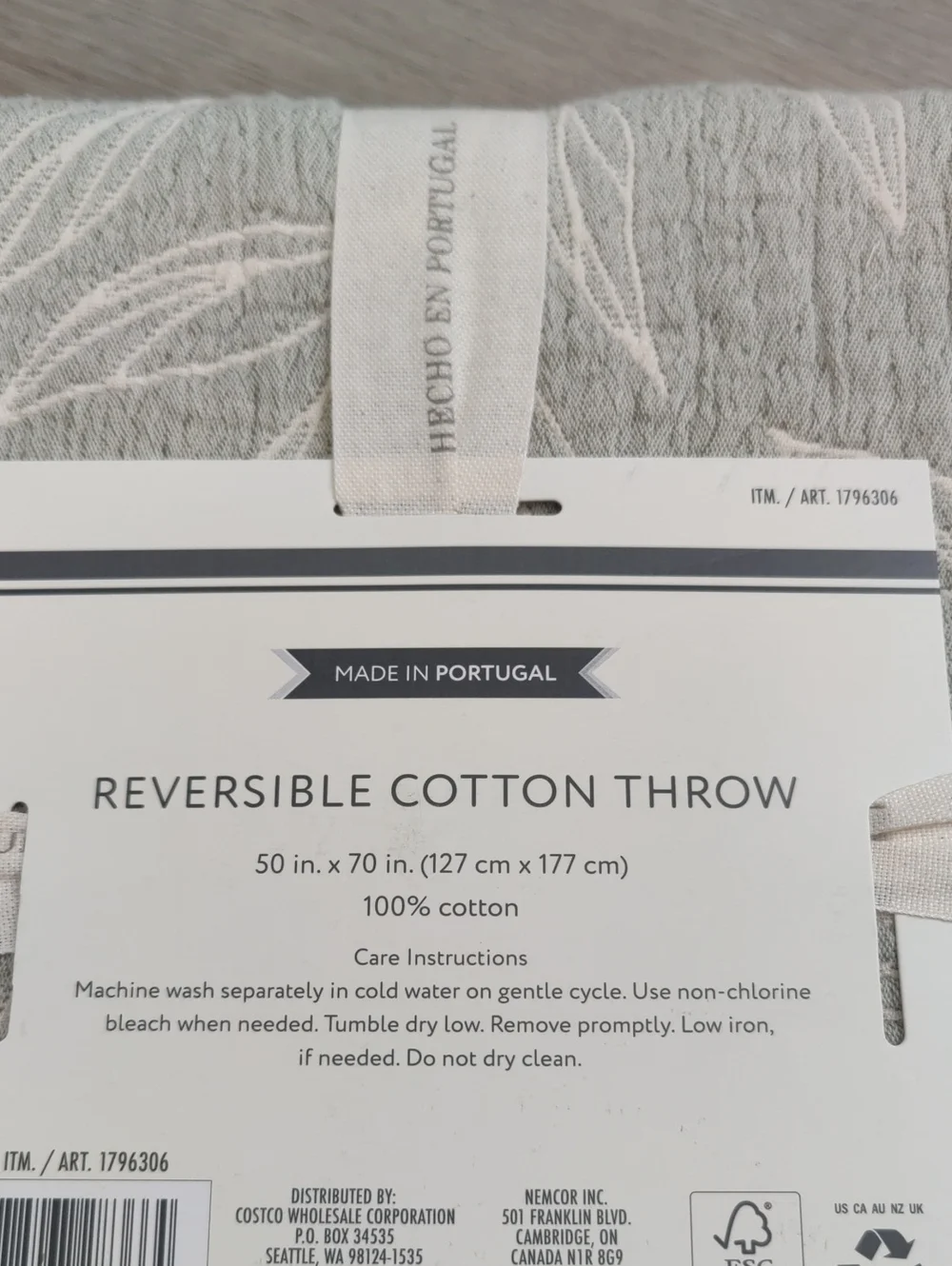 New!Nemcor Cotton Throw Blanket Cottage Reversible Lightweight Fringe Throw Y2K